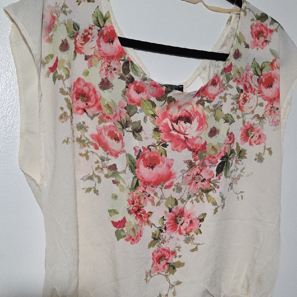 Deb Cream Floral Women's Blouse